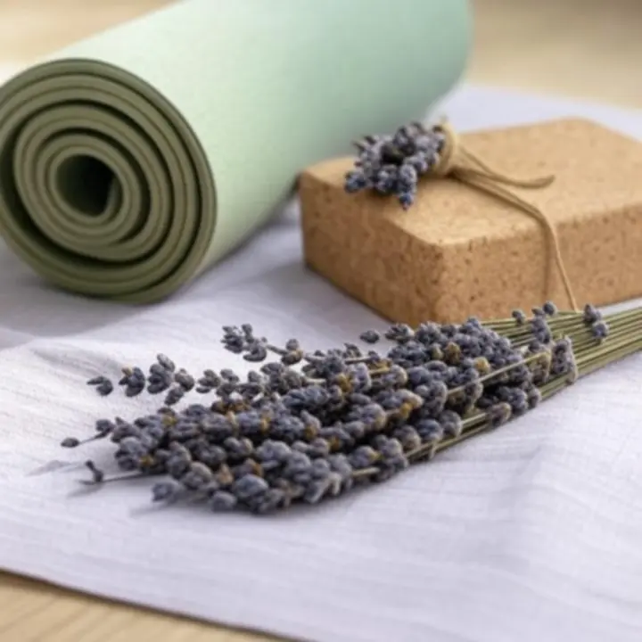 Nyugodt jógaeszközök és tér